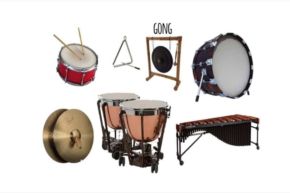 Tipos de instrumentos de percusion y ejemplos